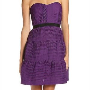 Bcbg dress purple and black size 10